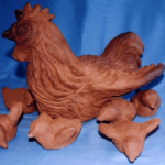 Hen and Chicken Sculpture